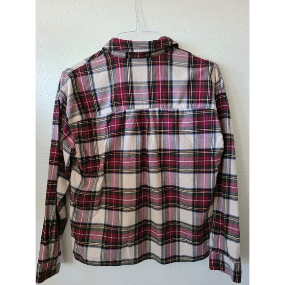 MADEWELL Tartan Plaid Brushed Multi Flannel Top Size Small - Picture 6 of 6